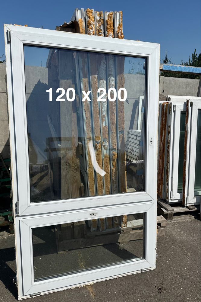 Okno PCV używane 120 x 202, dostępne kilka sztuk!!!