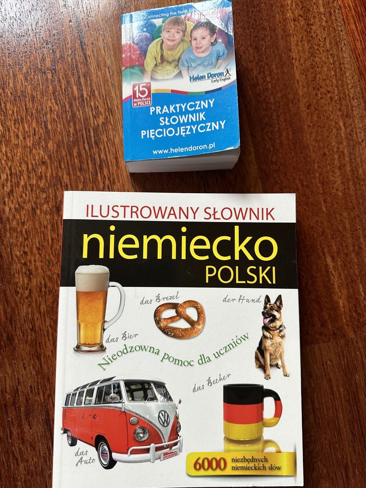 Ilustrowany słownik niemiecko - polski i drugi pieciojezyczny