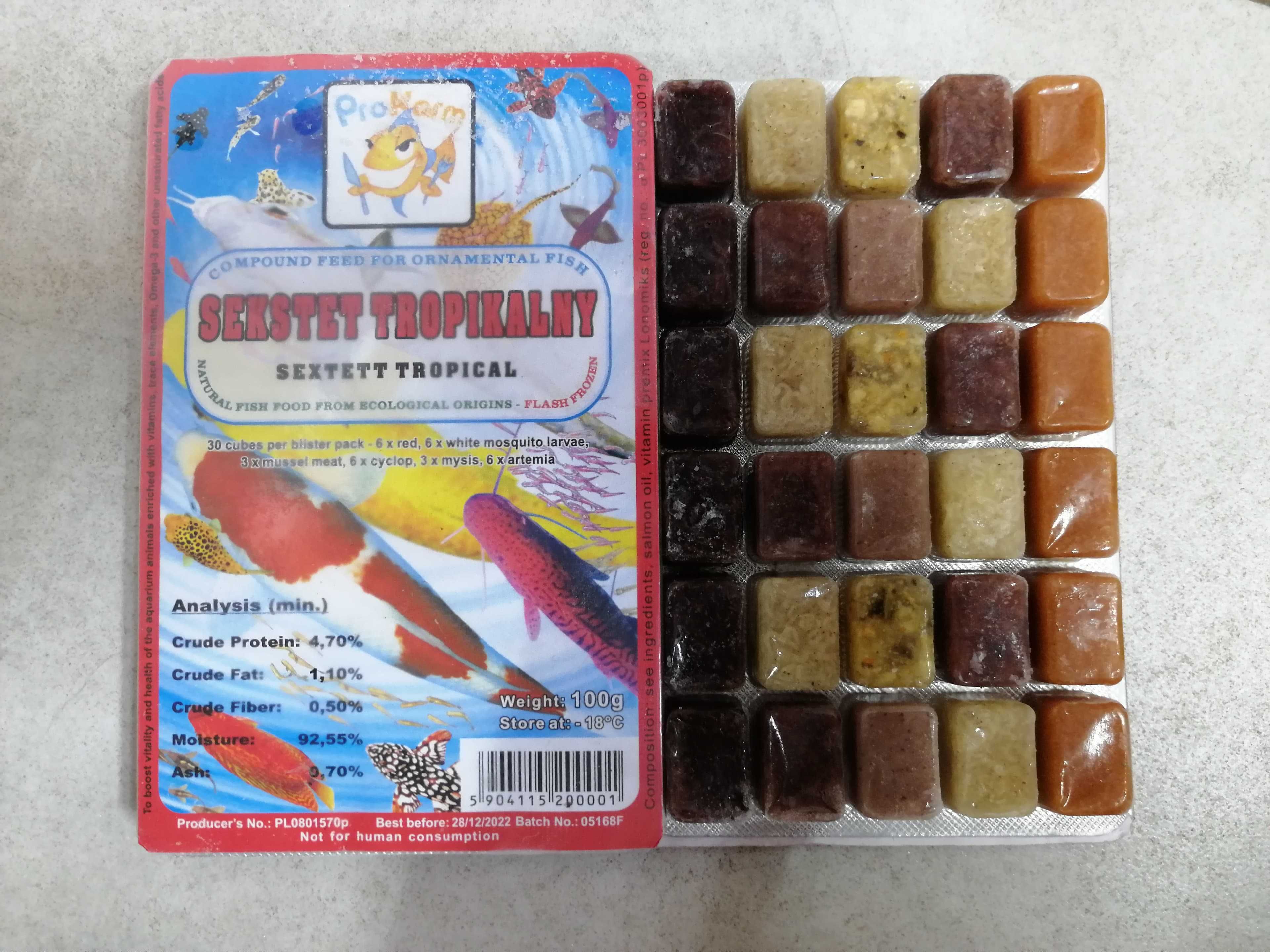 Pokarm Mrożony Sextet Tropicalny 100G PC {Świat Akwarysty}