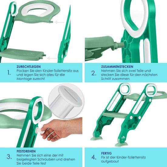 Nakładka Na Toaletę Deska Sedesowa Ze Schodkami Kidiz Zielony