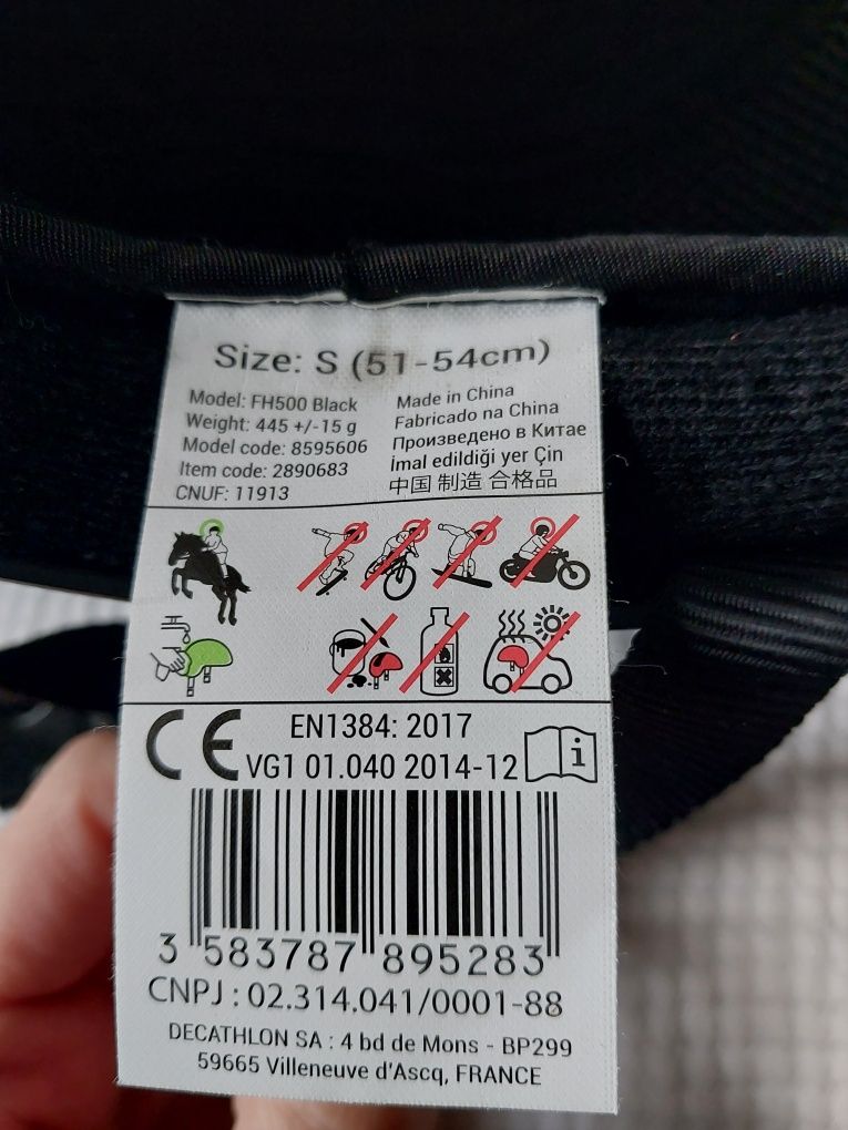 Kask jeździecki do jazdy konnej toczek Decathlon Fouganza