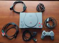 Playstation 1 konsola Sony SCPH-5502 + pad+ przewody