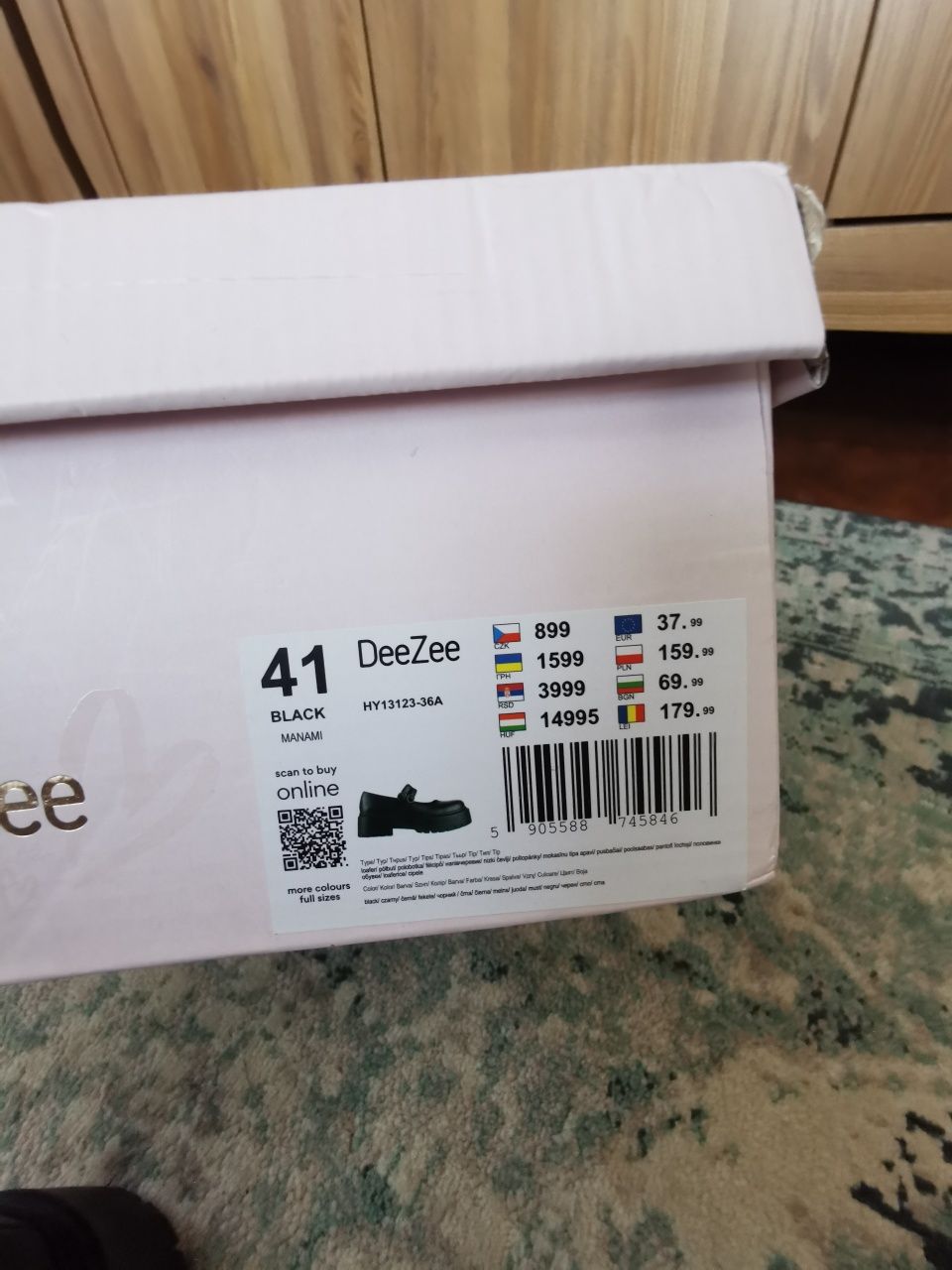 Czarne espadryle DeeZee r.41