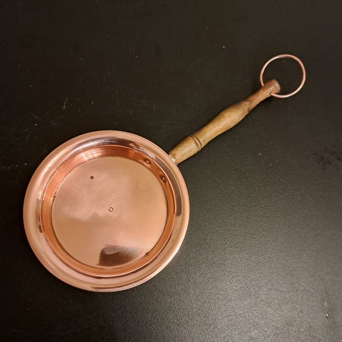 Stara patelnia miedziana Metaloplast ZAKOPANE odświeżona Poznań Ławica