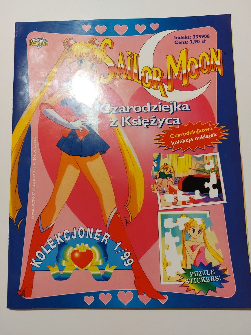 Pusty album na naklejki Sailor Moon, Czarodziejka z Księżyca.