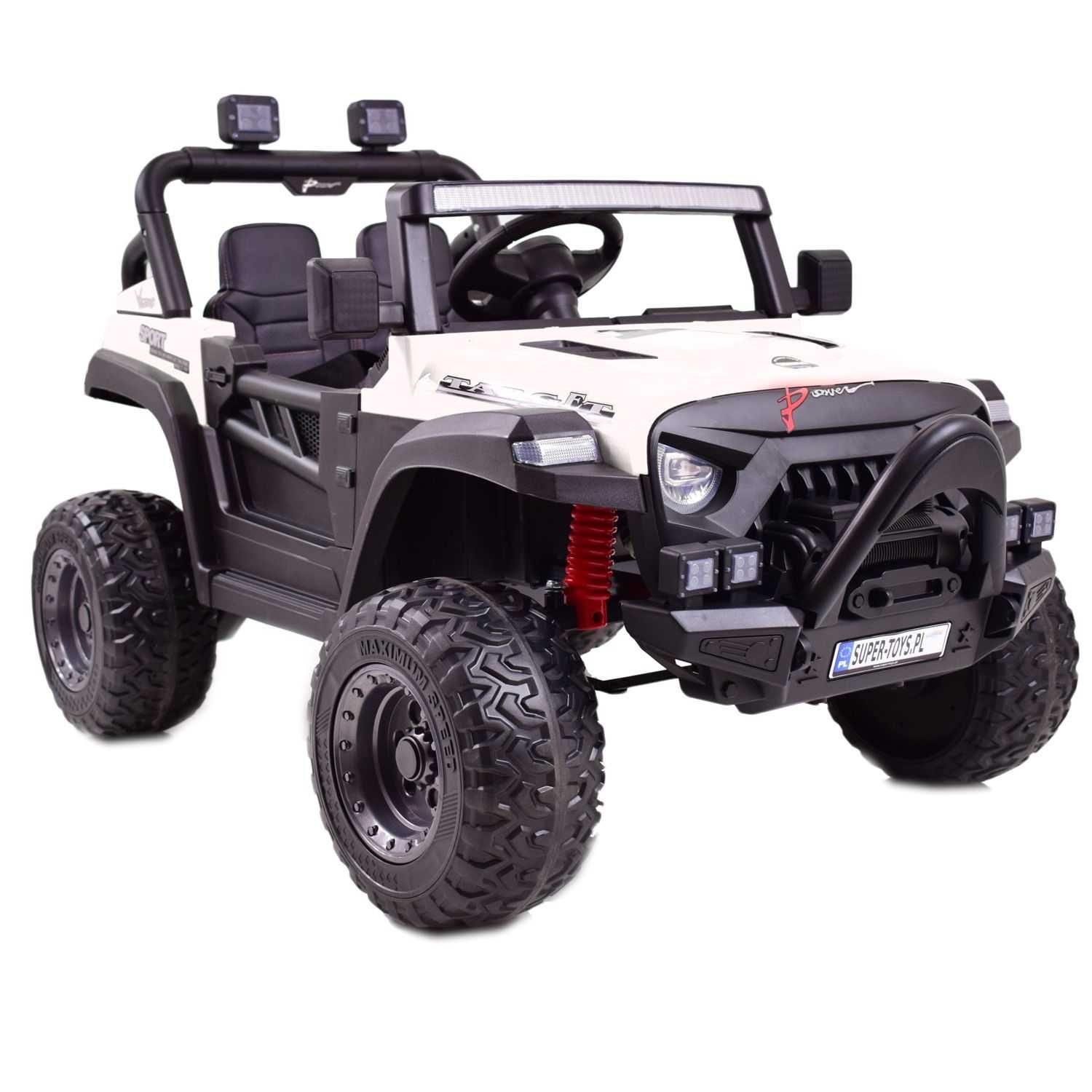 Auto samochód na akumulator BUGGY offroad JEEP quad zabawki Biały