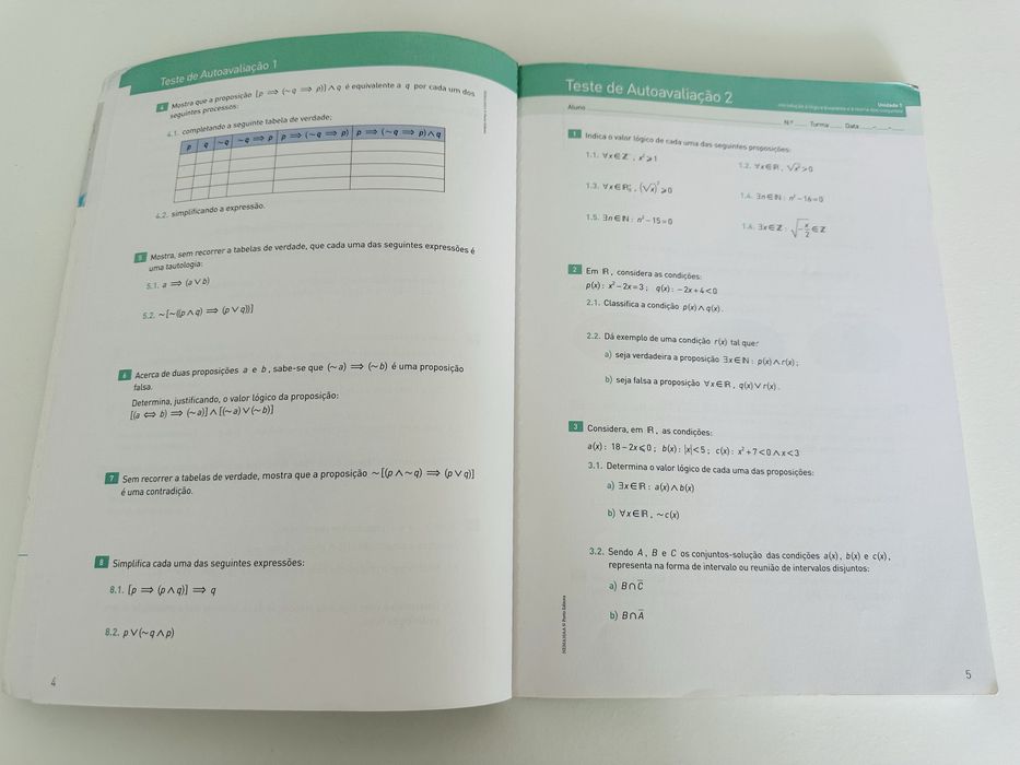 Caderno prático Matemática A “NOVO ESPAÇO” 10° ano