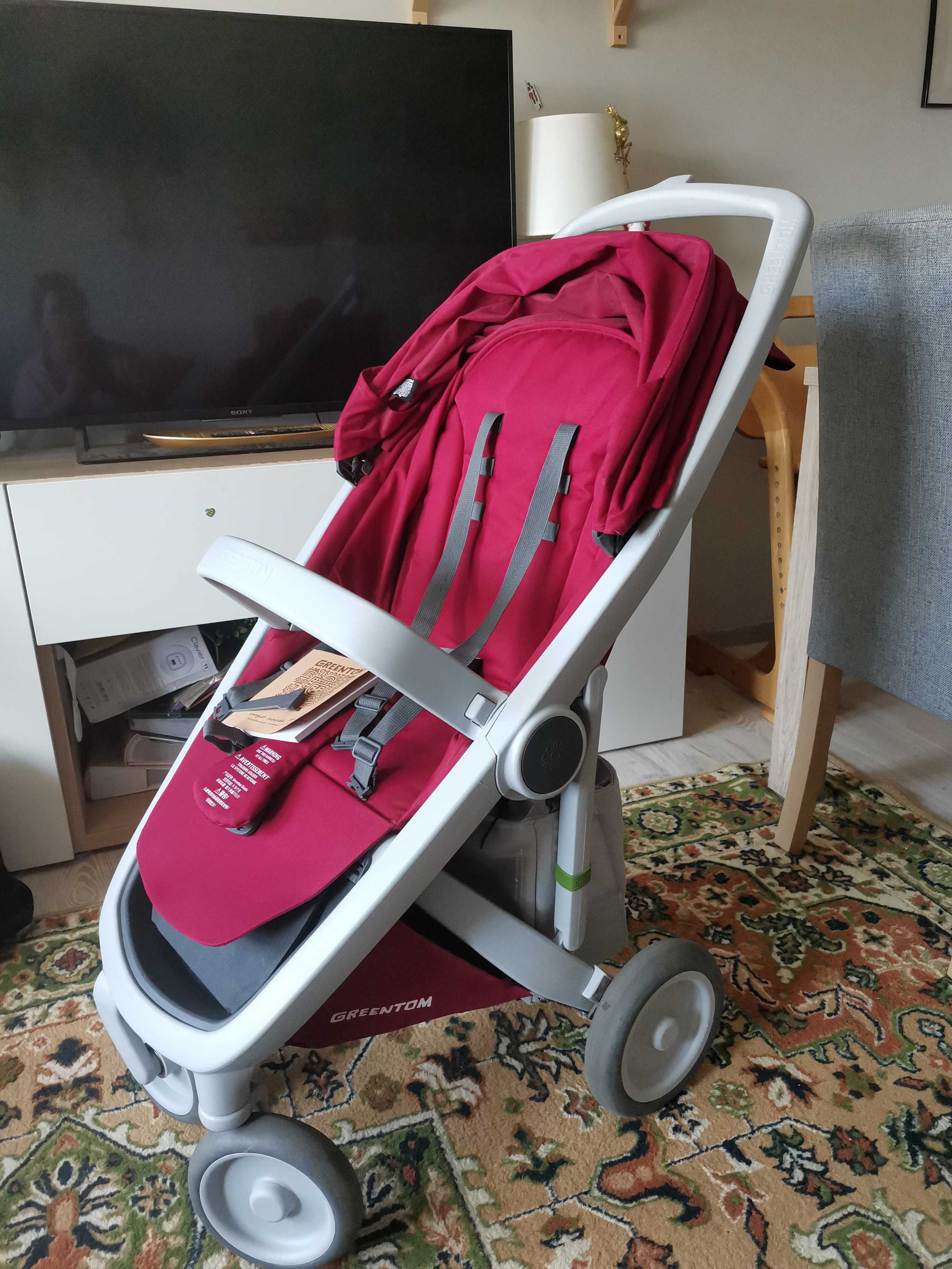 Wózek spacerowy spacerówka Greentom Classic Cherry Grey