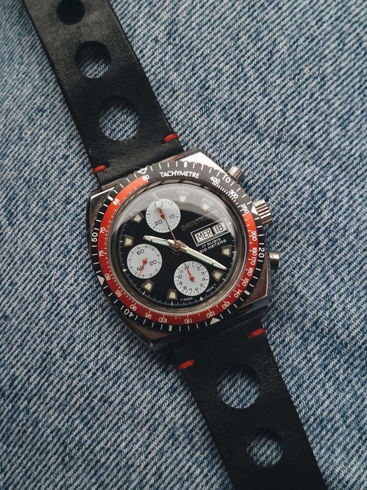 Cronógrafo Caunymatic Ref. 965090 Valjoux 7750