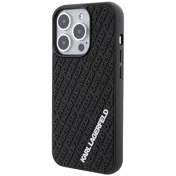 Etui Karl Lagerfeld 3D Rubber Multi Logo na iPhone 15 Pro - czarne