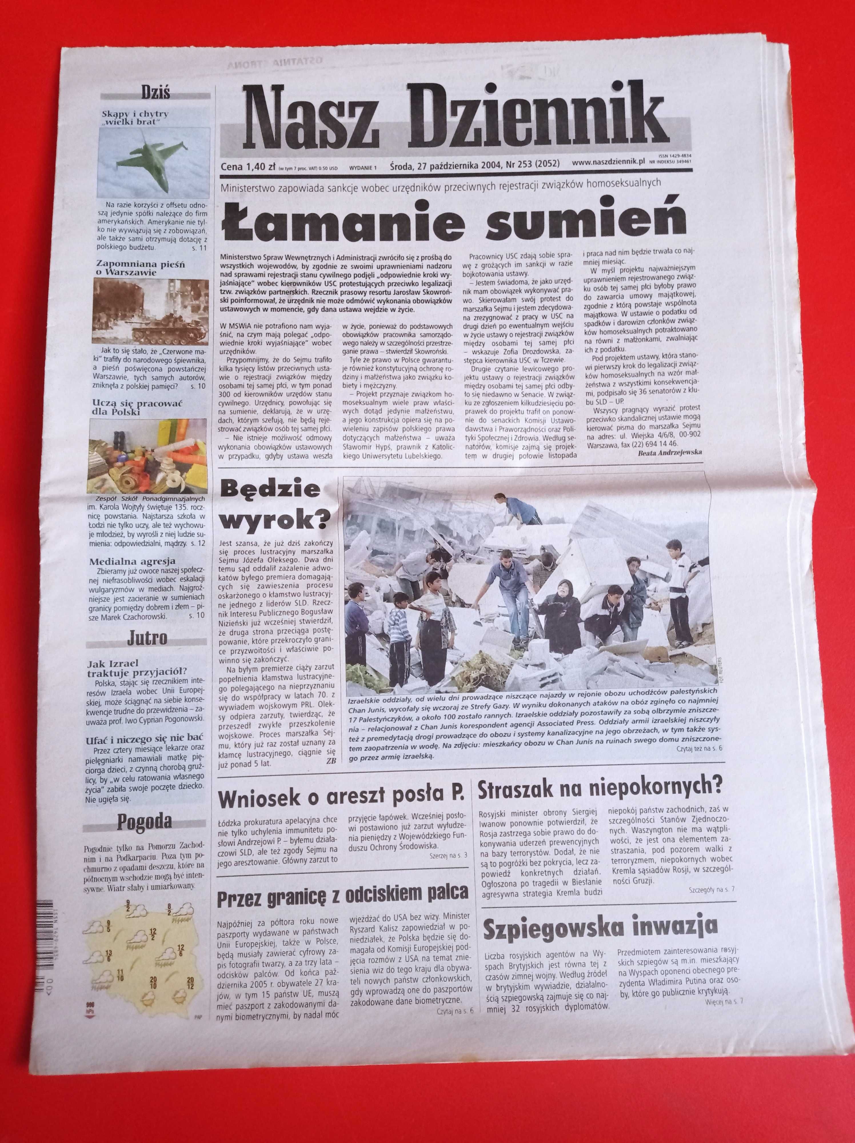 Nasz Dziennik, nr 253/2004, 27 października 2004