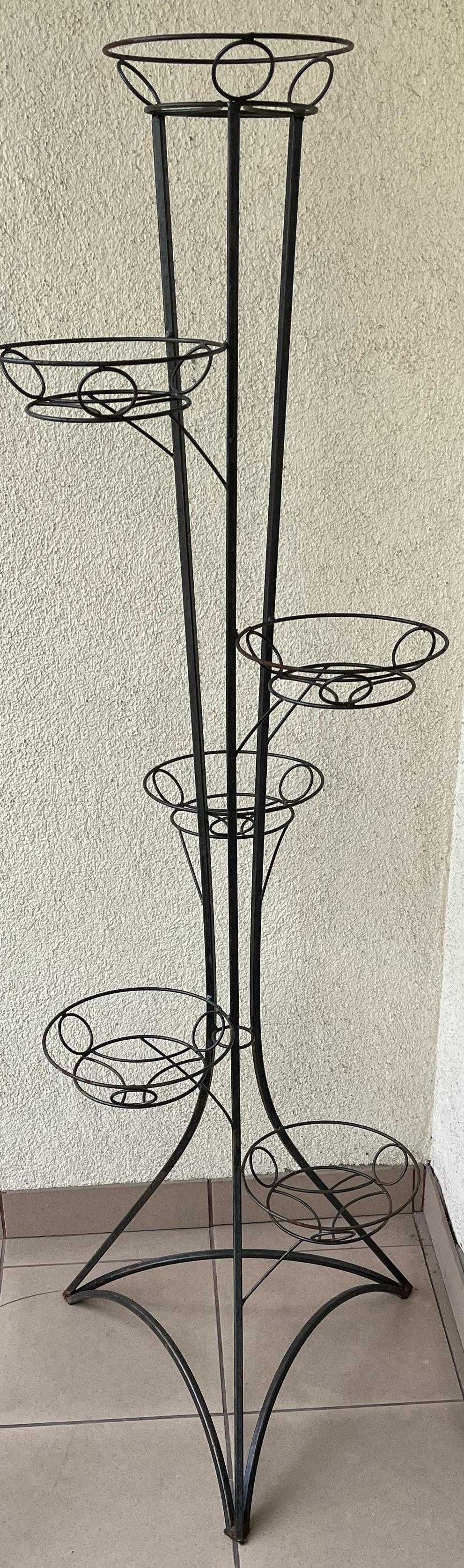 Kwietnik metalowy stojak na kwiaty na 6 doniczek 147cm