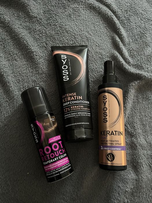 Zestaw kosmetyków do włosów Syoss odżywka termoochrona spray na odrost