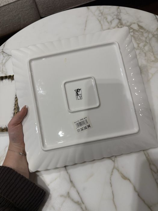 Великі тарілки білі золото