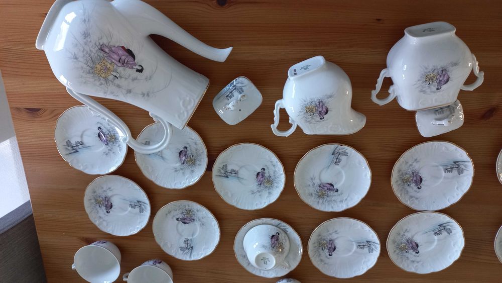 Serviço cafe antigo, vista alegre