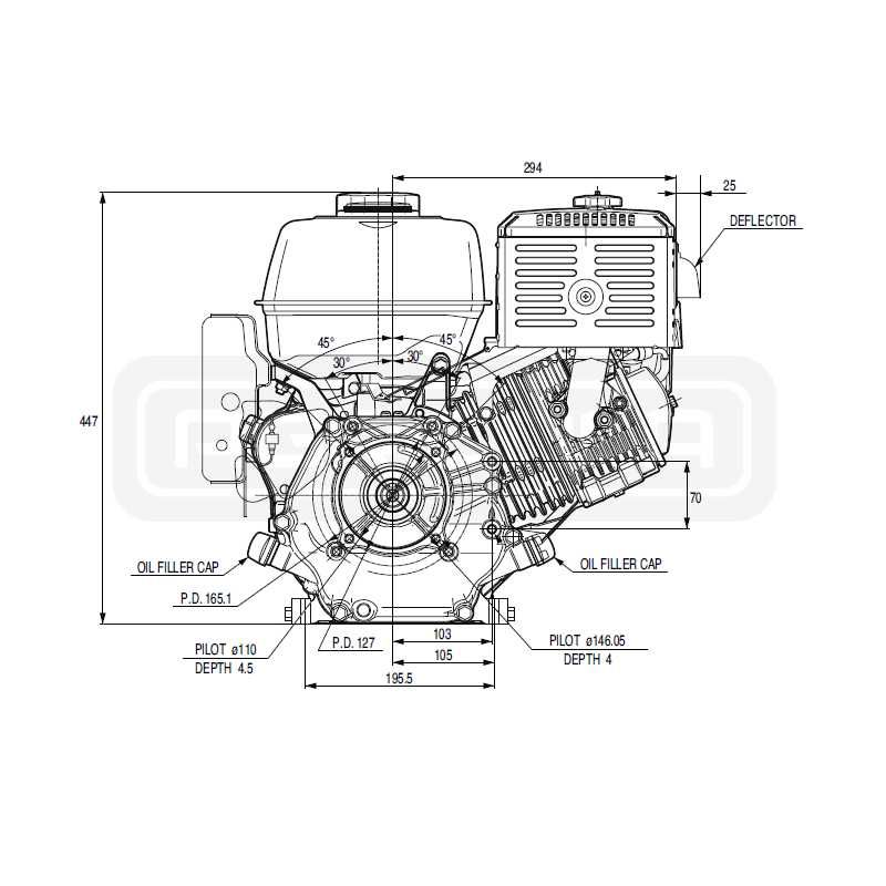Silnik spalinowy honda gx390 pompa 21,6l 6cm3