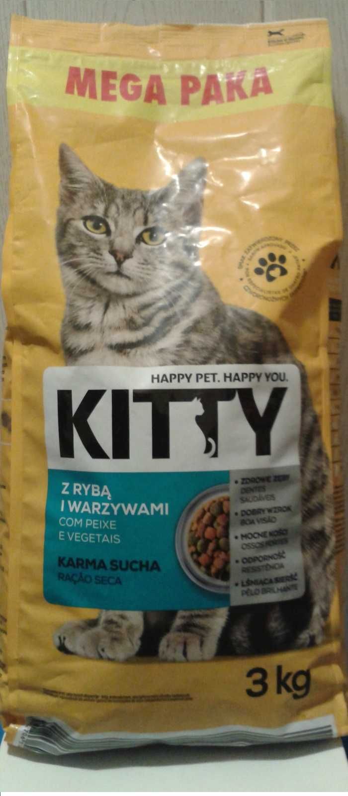 KITTY Karma sucha dla kotów z RYBĄ i WARZYWAMI 3 kg