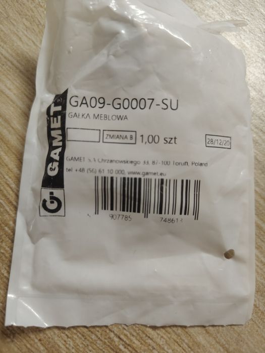 Gałki meblowe 35 sztuk uchwyty do mebli szafki szuflady Gamet GA09 ch