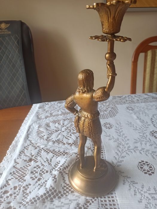 Świecznik z mosiądzu