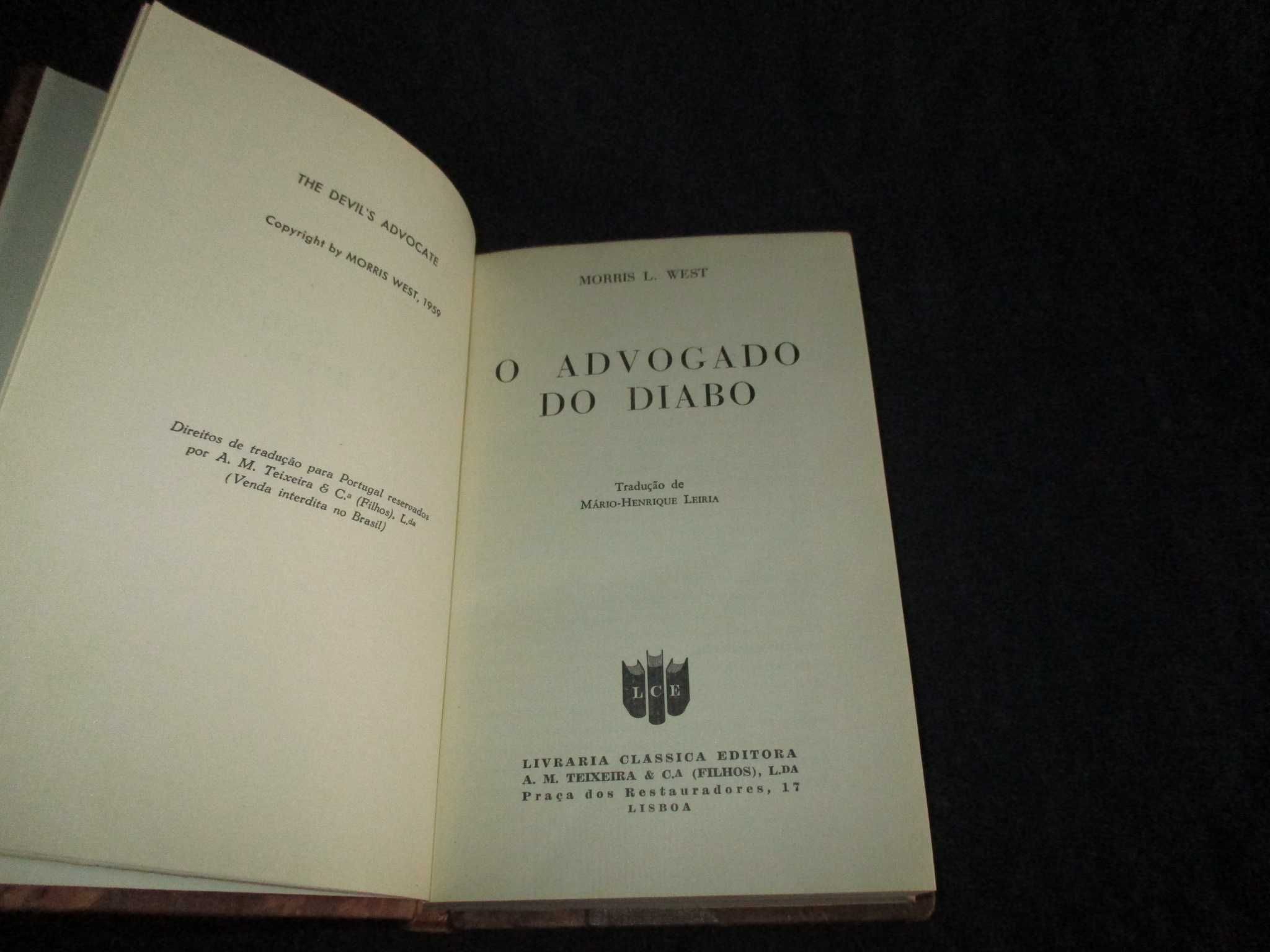 Livro O Advogado do Diabo Morris West Encadernado