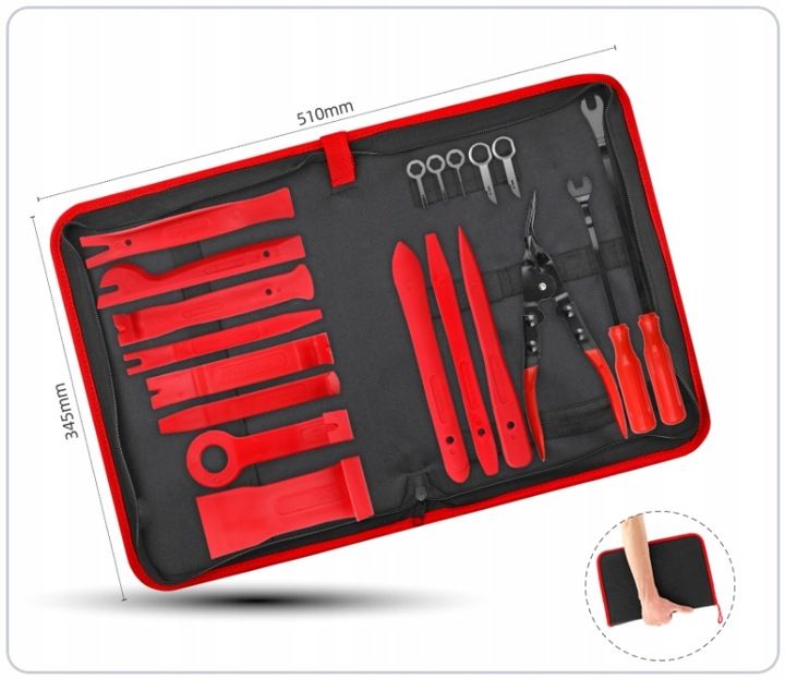 Zestaw Narzędzi Do Demontażu Usuwania Tapicerki Spinek Radia Ściągacze