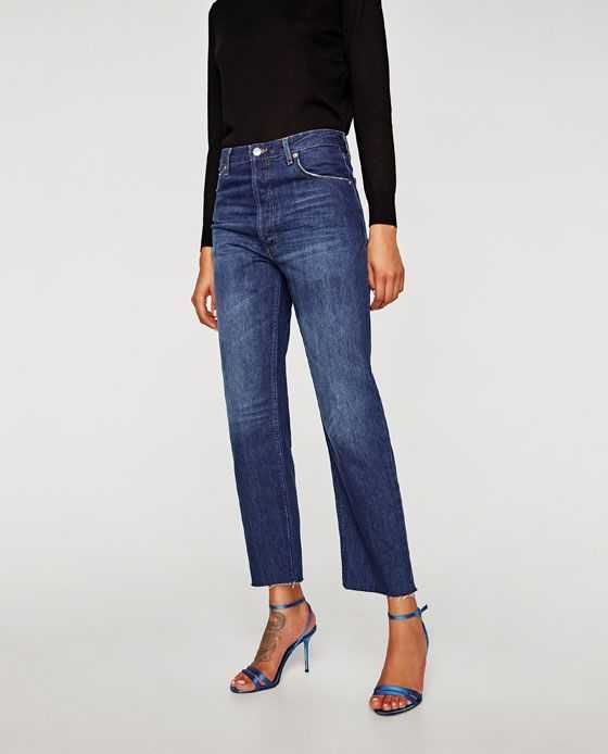nowe ZARA Woman 40 L wysoki stan jeansy spodnie jeansowe