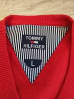 Swetr sweter czerwony Tommy Hilfiger L