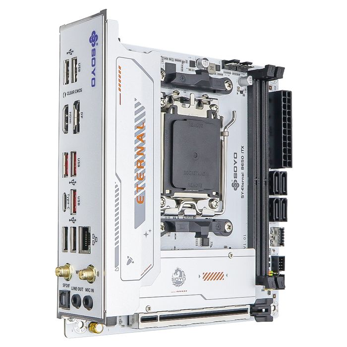 Нова‼️мат.плата mini-ITX AM5 SOYO B650 ITX Eternal PCIe 5.0 NVMe ARGB
