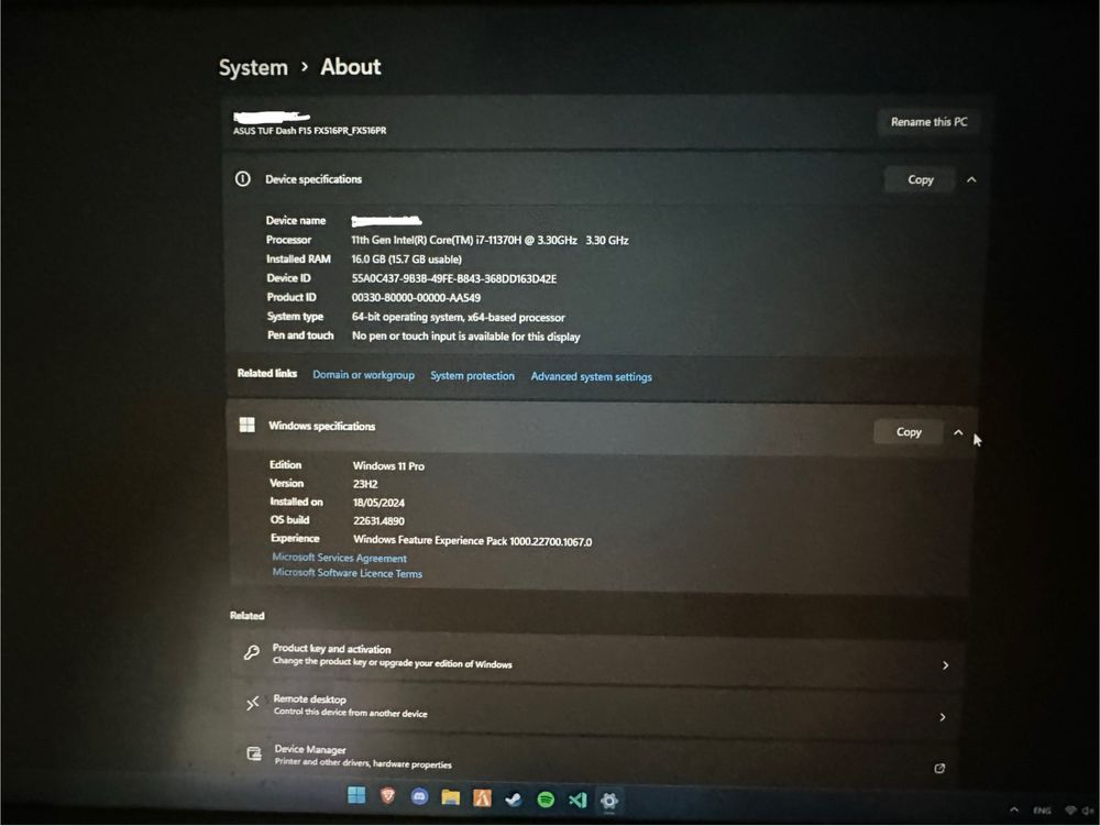 Asus TUF Dash F15