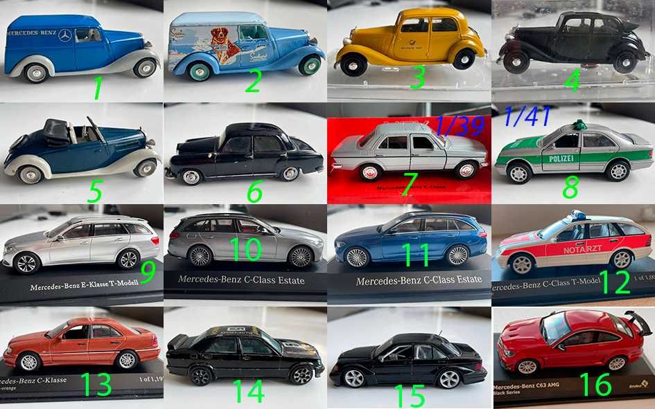 Mercedes V170 W120 W123 W210 W212 W201 W202 W203 W204 ixo Norev 43