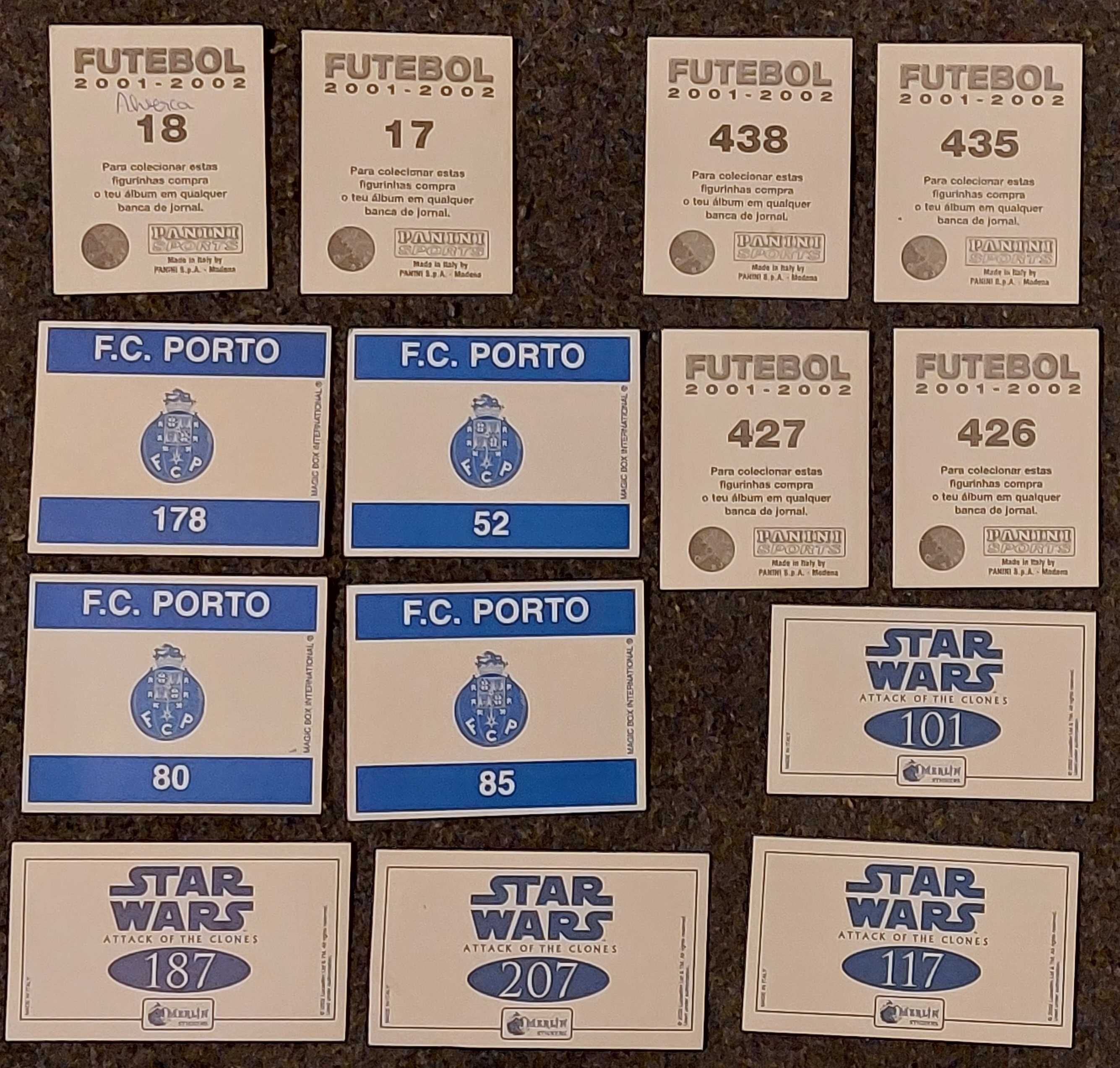Lote de 21 Cromos de Futebol + Star Wars