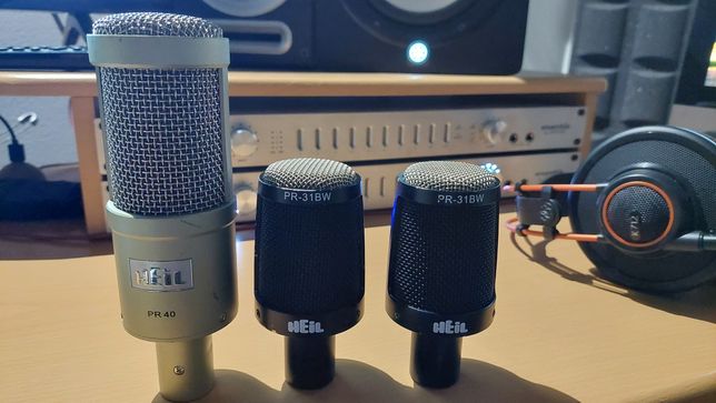 Microfones HEIL PR 40 e PR 31 BW