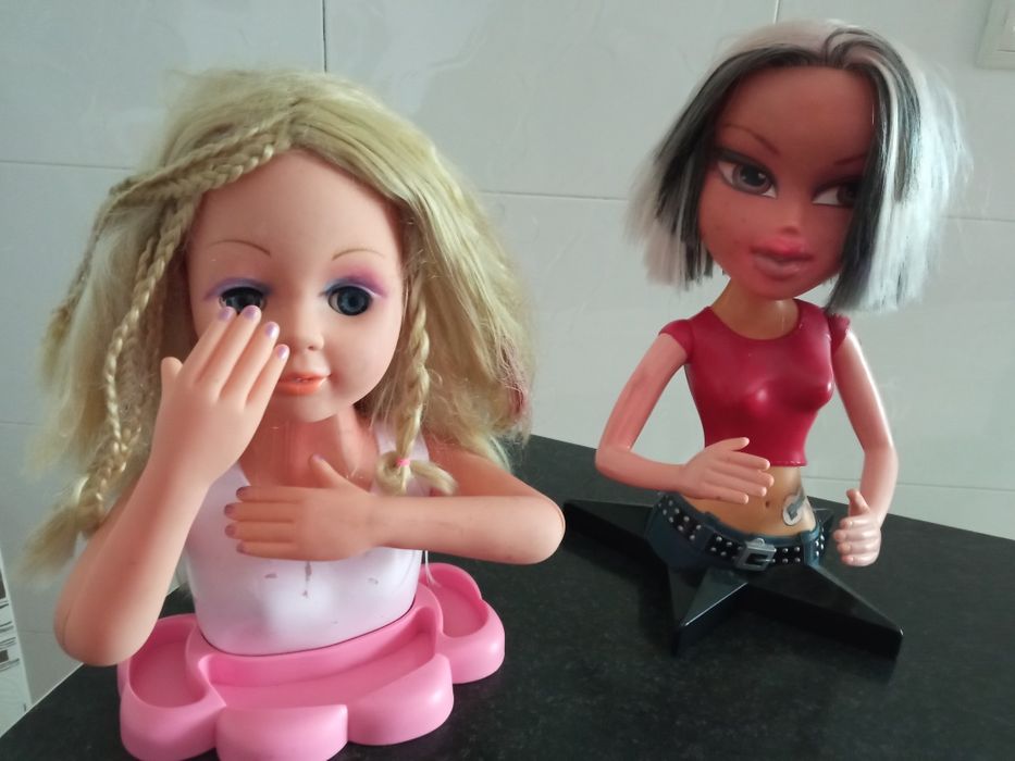 Bustos de bonecas  pentear e maquilhar