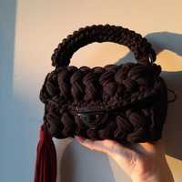 Torebka Puff Bag wykonana na szydełku, handmade