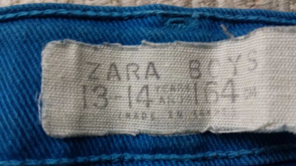 ZARA roz. 164, spodnie dżinsowe, niebieskie