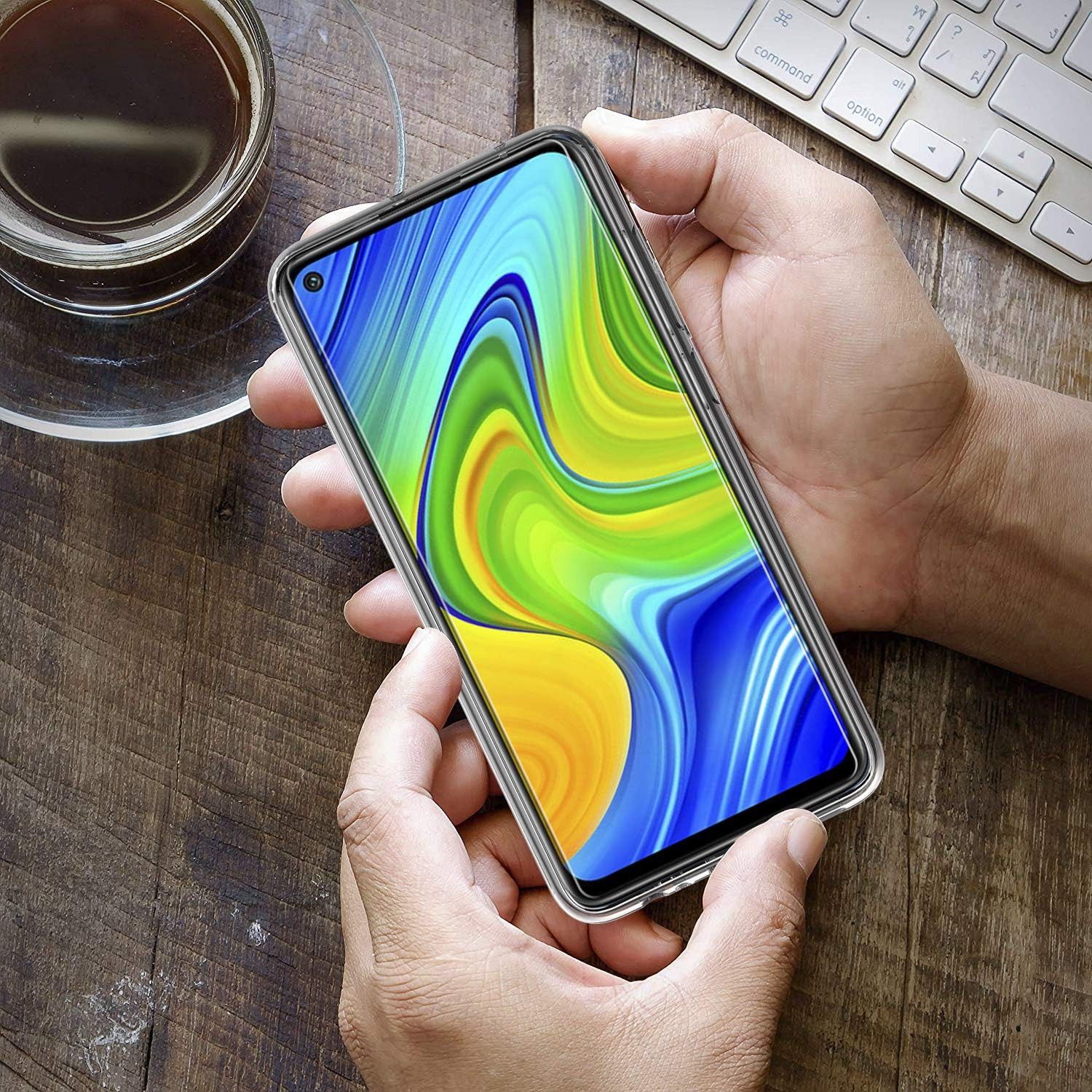 Zestaw Silikonowe Plecki 3szt Folia Ochronna Xiaomi Redmi Note 9 NFC