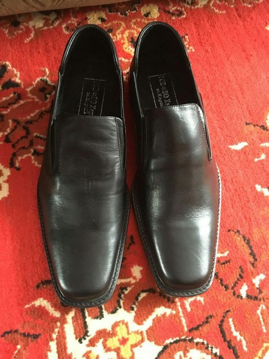 Кожаные черные новые мужские туфли, Украина