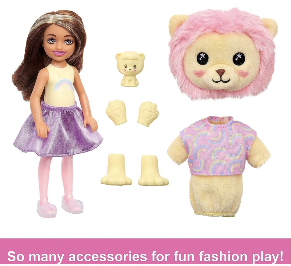 Набір Barbie Plush Cutie Reveal small лев лама оригінал
