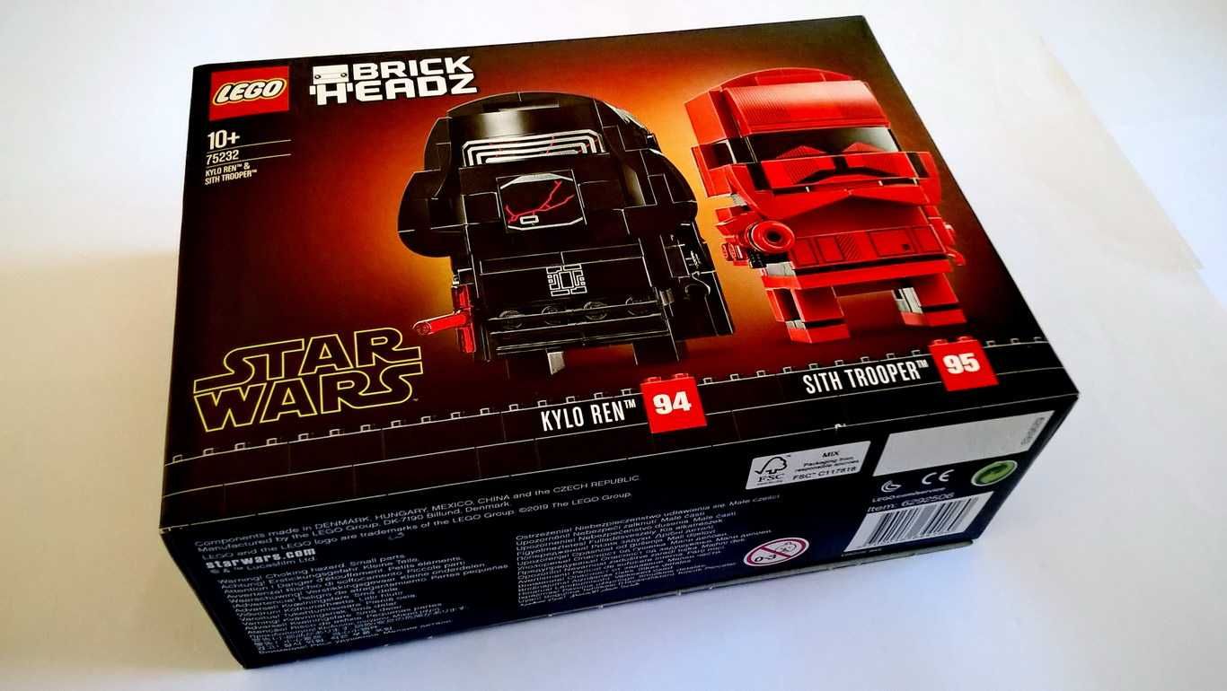 Lego Star Wars 75232 Kylo Ren & Sith Trooper BrickHeadz selado