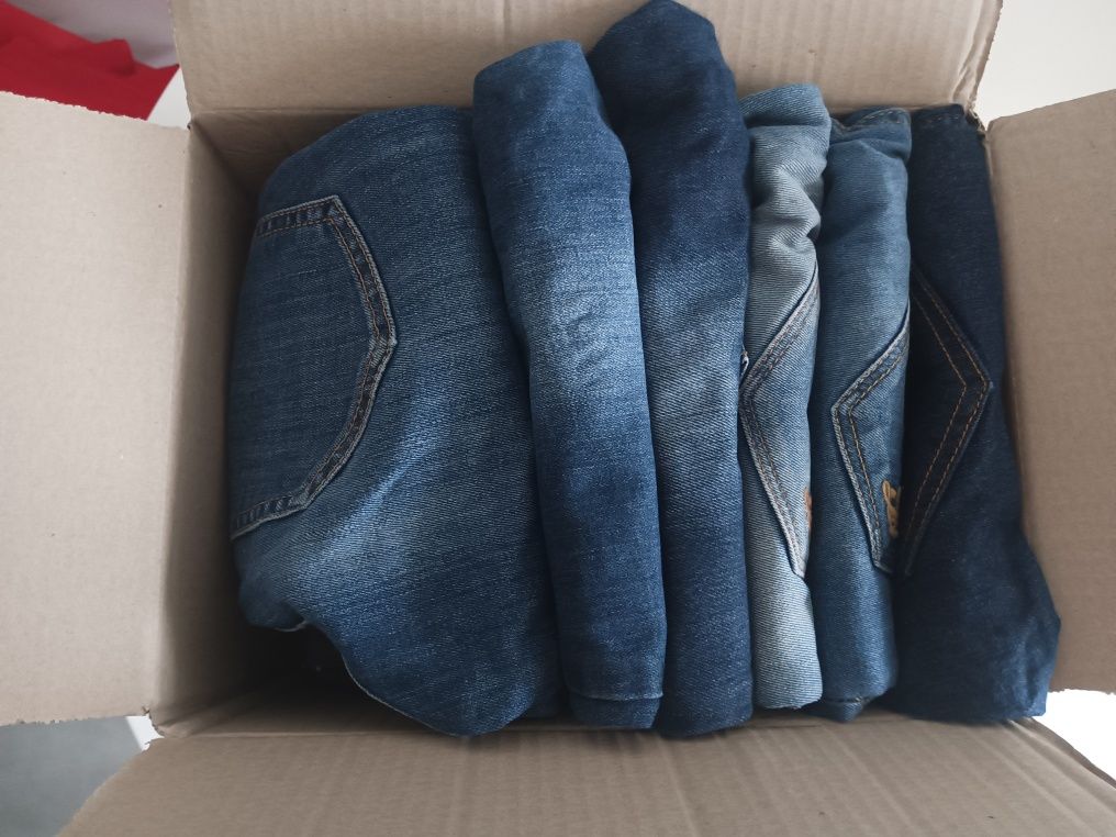 Paczka 6 spodni zestaw jeansów 34/36 XS/S