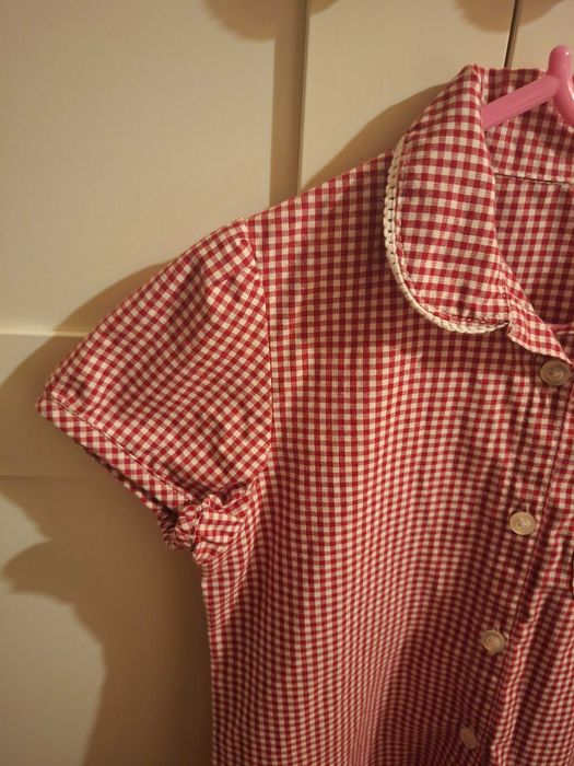 Świąteczna sukienka George 116 122 kratka