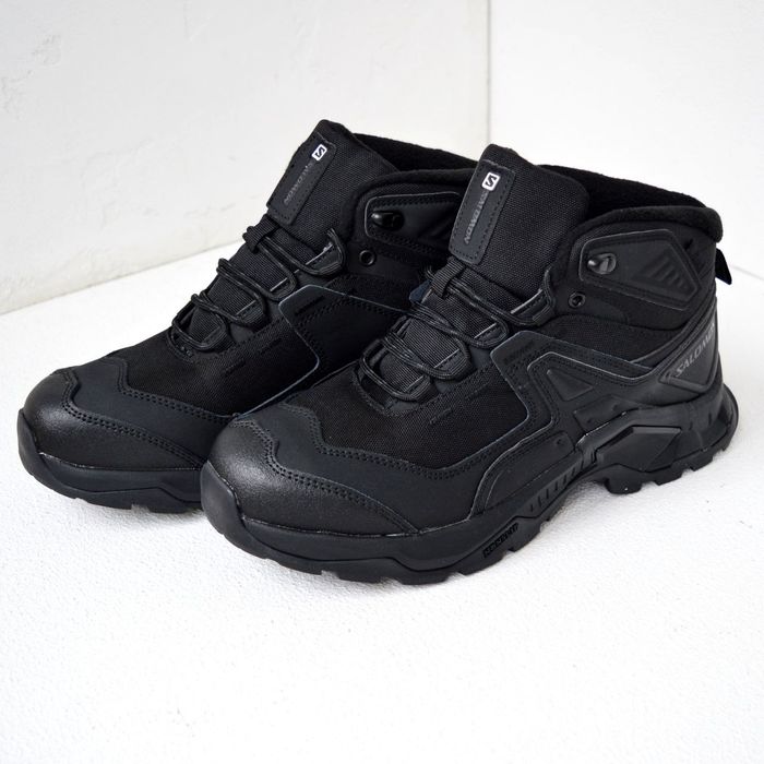 Salomon Gtx Black чорні термо кросівки чоловічі зимові саломон кроссов