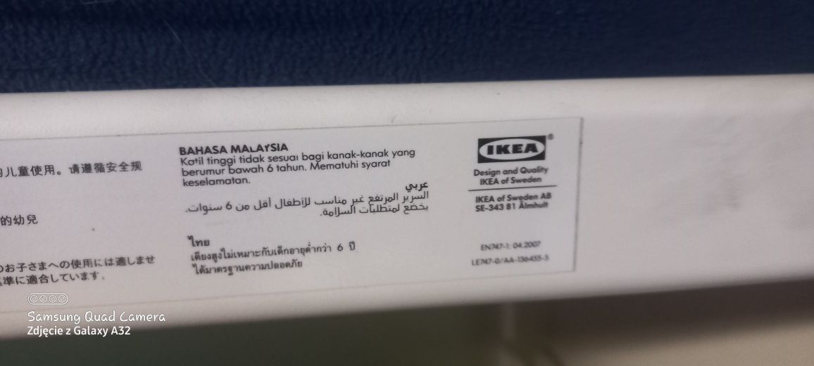 Łóżko piętrowe IKEA