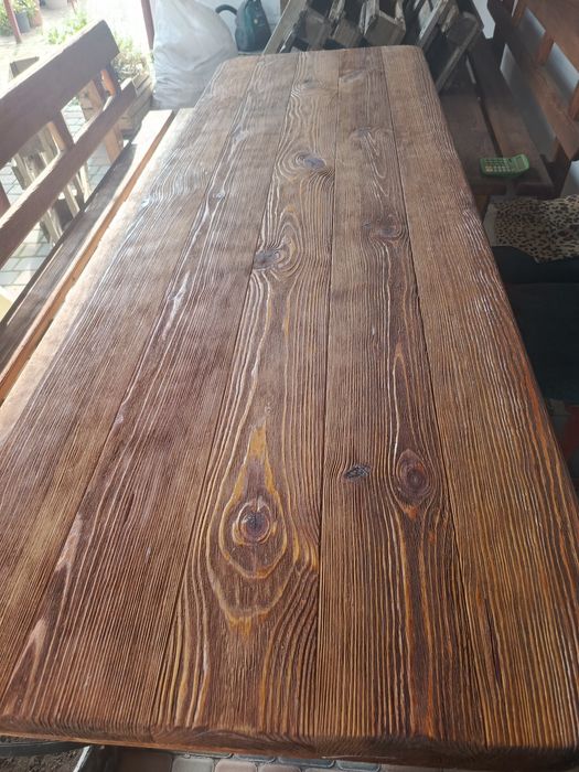 Продається стіл і лави зі смереки, 8 комплектів