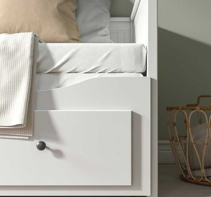 Cama HEMNES c/3 gavetas, branca, sem colchões