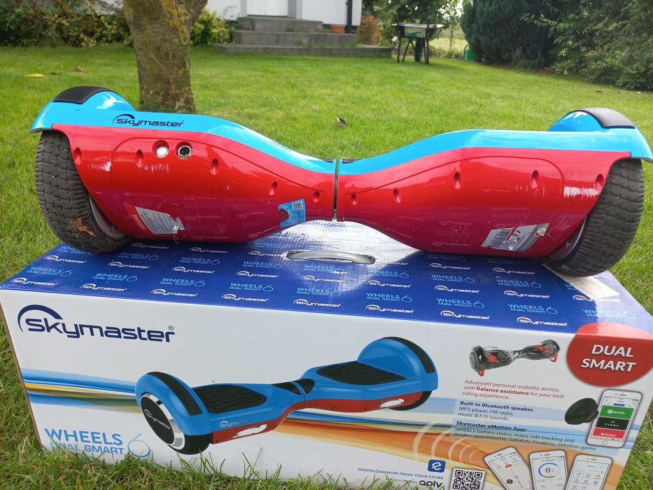 Elektryczna deskorolka Skymaster WHEELS 6.5 SMART Niebiesko-czerwony