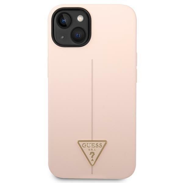 Guess Etui Silicone Triangle do iPhone 14 Plus / 15 Plus 6,7" Różowe