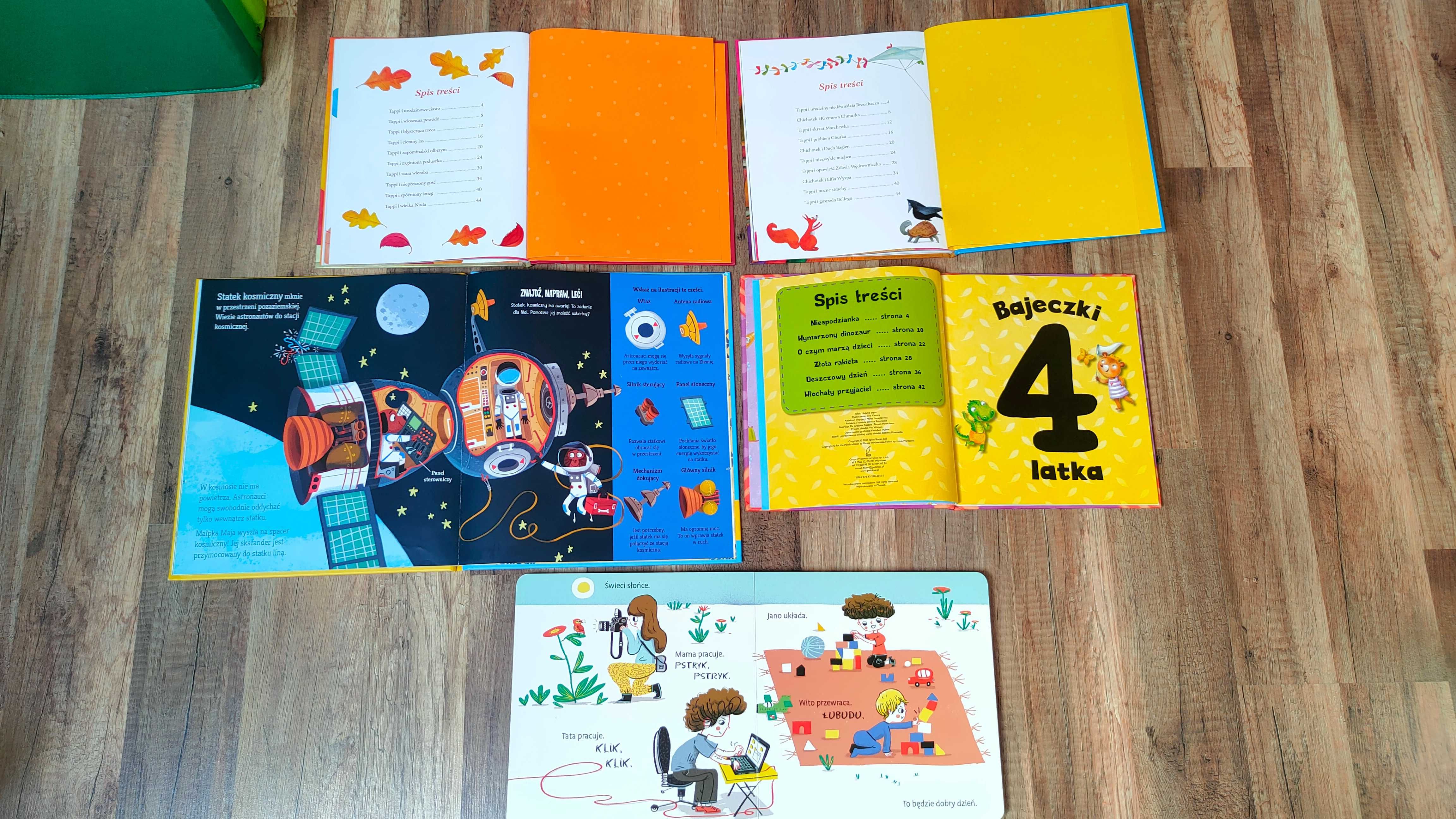 Zestaw 5 książek dla dzieci 4+ (Tapii, Jano i Wito, Znajdz napraw Jedz