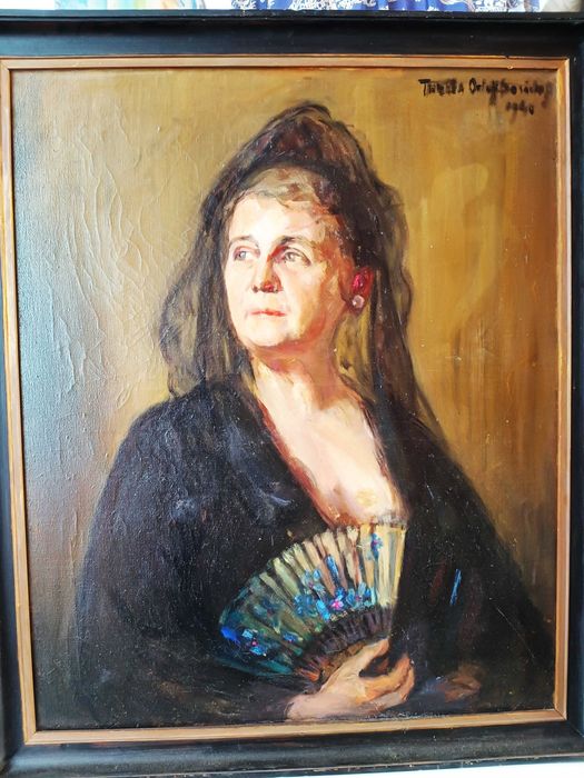 Quadro Óleo Sobre Tela Thecla Orloff Davidoff