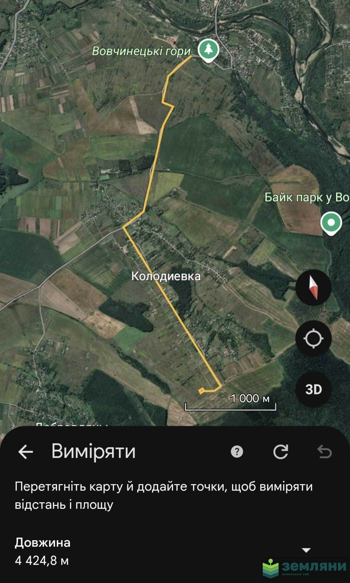 Продаж земельної ділянки 12 сот під будівництво с.Колодіївка